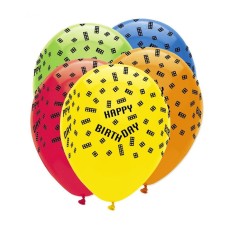 Block Party Latex Balloons (6 Pack)