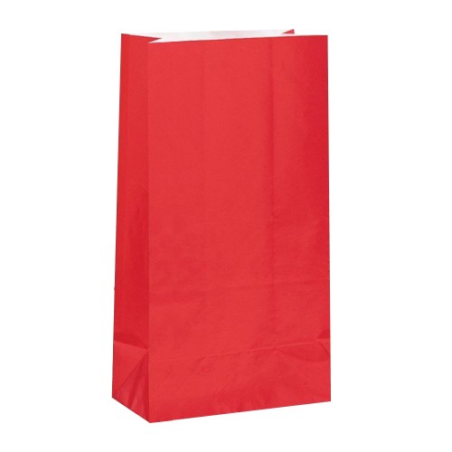 Red Paper Sweet Bag (12 Pack)