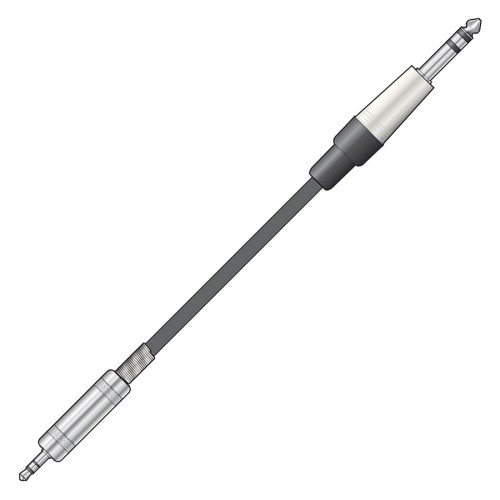Chord 6.3mm TRS Jack Plug to 3.5mm TRS Jack Plug Audio Cable (3m)