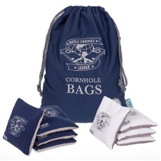 Cornhole World League Cornhole Bags (4 Navy & 4 White)