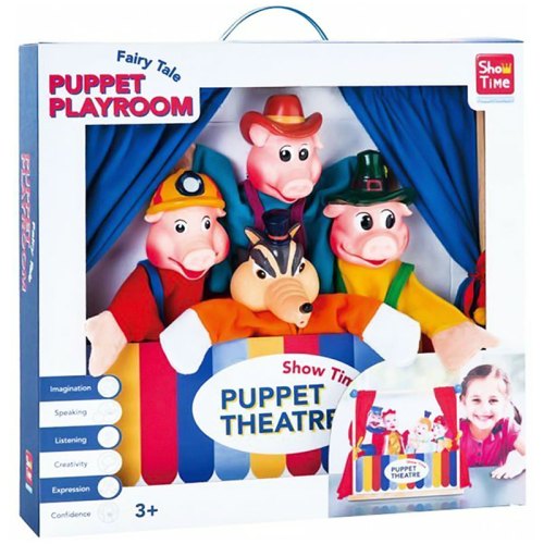Three Little Pigs Puppet Set with Theatre