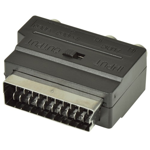 Scart to RCA and S-Video Switchable Adaptor