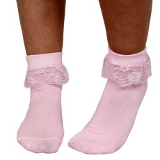1950s Style Bobby Socks (Pink, Adults)