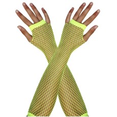 80s Fishnet Gloves (Green)