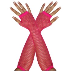 80s Fishnet Gloves (Pink)