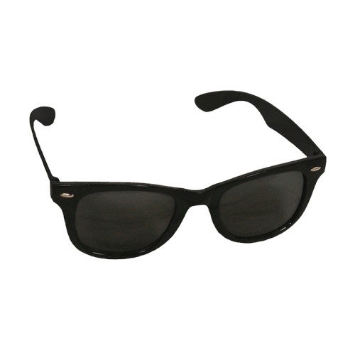 Black Framed Geek Glasses with Black Lens