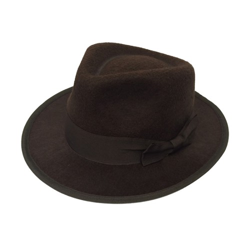Black Gangster Hat with Black Band (60cm)