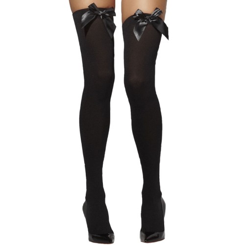 Black Stockings with Bows (Adults)