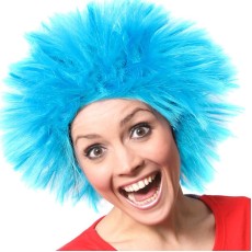 Blue Fluffy Thing Wig