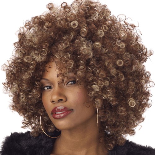 Fine Foxy Fro Wig (Brown/Blonde)