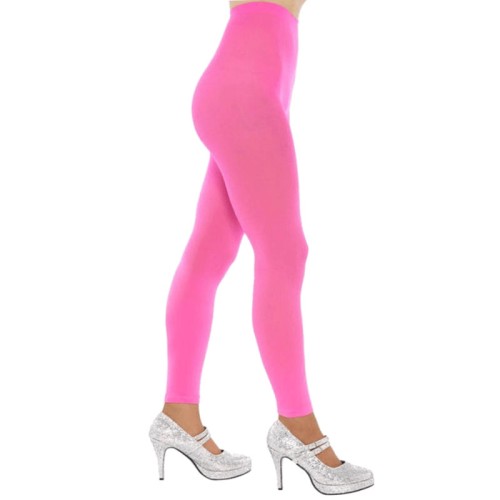 Footless Tights (Neon Pink, Adults)