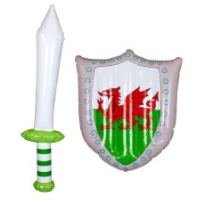 Inflatable Welsh Sword & Shield