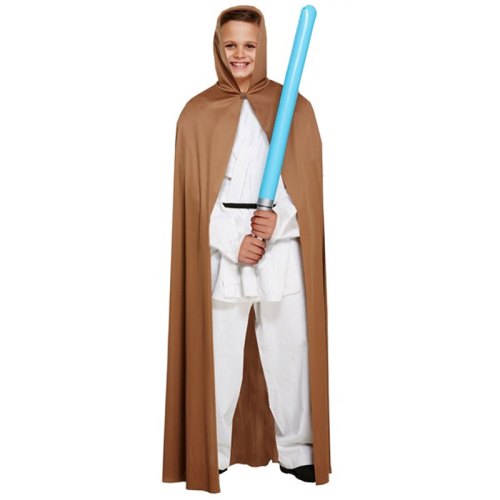 Jedi Cape with Inflatable Lightsaber (Kids)