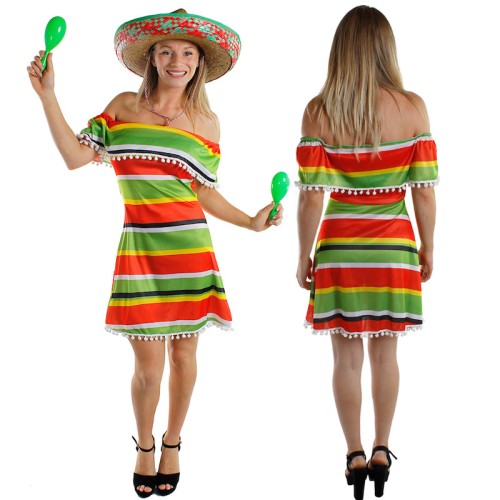Multicolour Mexican Dress (Adults)