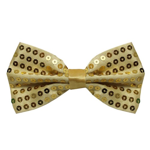 Sequin Bow Tie (Gold)