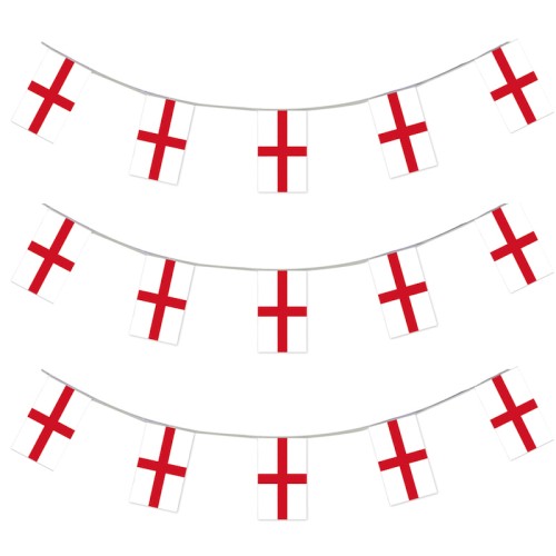 England St George Flag Bunting (10m)