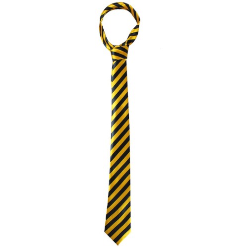 Striped School Tie (Black & Yellow)