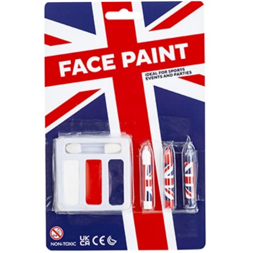 Union Jack Face Paint Set