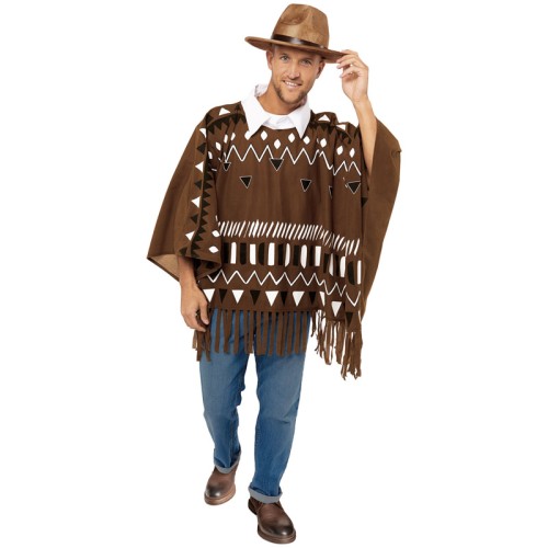 Western Poncho and Hat (Adults)