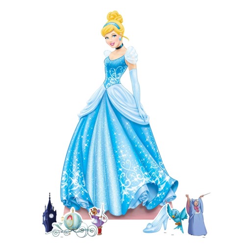 Disney's Cinderella Cardboard Cutout With Six Mini Cutouts