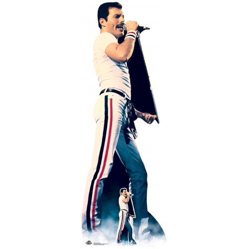 Singer Freddie Mercury Lifesize Cardboard Cutout With Mini Cutout