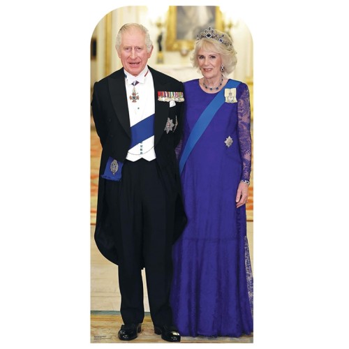 Royal Family King Charles & Camilla Lifesize Cardboard Cutout