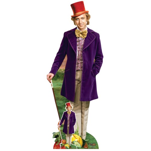 Willy Wonka Life Size Cardboard Cutout with Free Mini Cutout