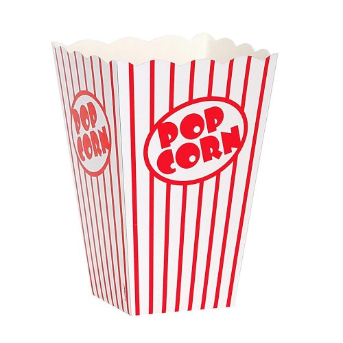 Striped Popcorn Box (8 Pack)