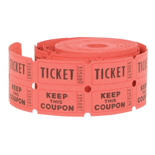 Roll of Red Funfair Tickets (x1000 Tickets)