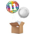 Birthday Rainbow Confetti 11th 18" Foil-Balloon