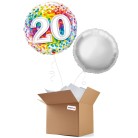 Birthday Rainbow Confetti 20th 18" Foil-Balloon