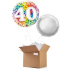 Birthday Rainbow Confetti 40th 18" Foil-Balloon
