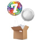 Birthday Rainbow Confetti 7th 18" Foil-Balloon