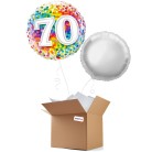 Birthday Rainbow Confetti 70th 18" Foil-Balloon