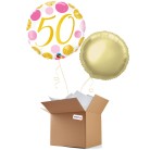 Pink & Gold Dots 50th 18" Foil Balloon