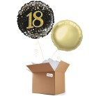 Sparkling Fizz Black & Gold Fizz 18th Birthday 18" Foil Balloon