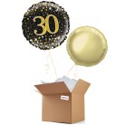 Sparkling Fizz Black & Gold 30th Birthday 18" Foil Balloon