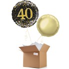 Sparkling Fizz Black & Gold 40th Birthday 18" Foil Balloon 