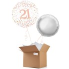 Sparkling Fizz White 21st Birthday 18" Foil Balloon