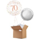 Sparkling Fizz White 70th Birthday 18" Foil Balloon