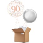 Sparkling Fizz White 90th Birthday 18" Foil balloon