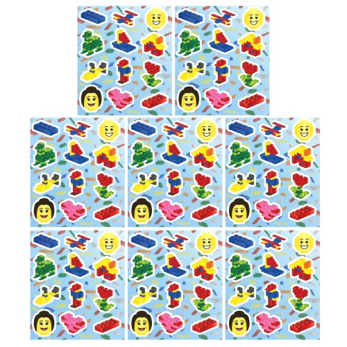 Building Block Mini Sticker Sheets (x8)
