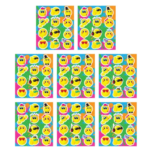 Smiley Face Sticker Sheets (x8)