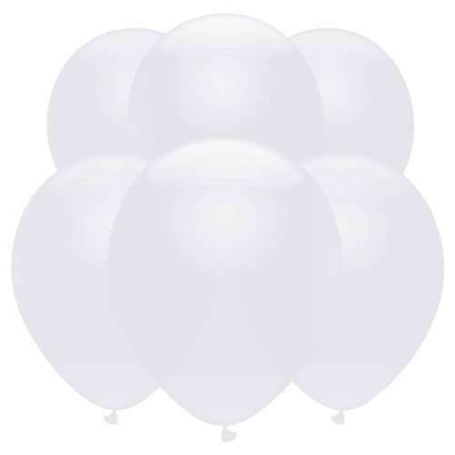 White Latex Balloons (6 Pack)
