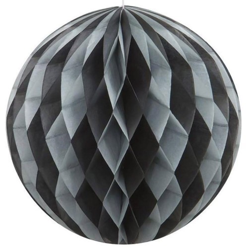 8" Black & Silver Honeycomb Ball