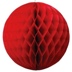 8" Red Honeycomb Ball