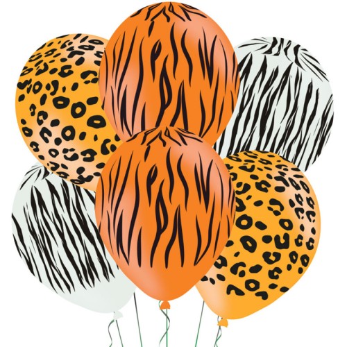 Animal Print Safari 11" Latex Balloons (6 Pack)