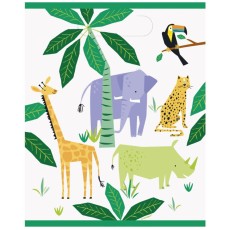 Animal Safari Loot Bags (8 Pack)
