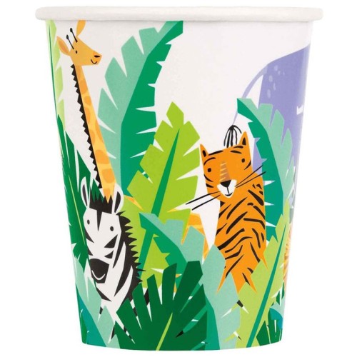 Animal Safari Paper Cups (8 Pack)