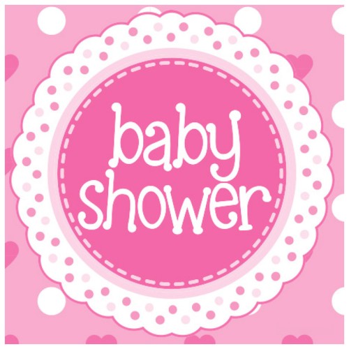 Baby Shower Pink Napkins (16 Pack)